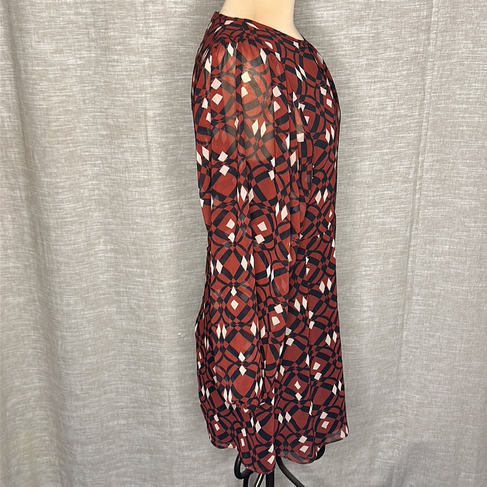 Zara Geometric Design Classy L/S Dress szL - Picture 4 of 8